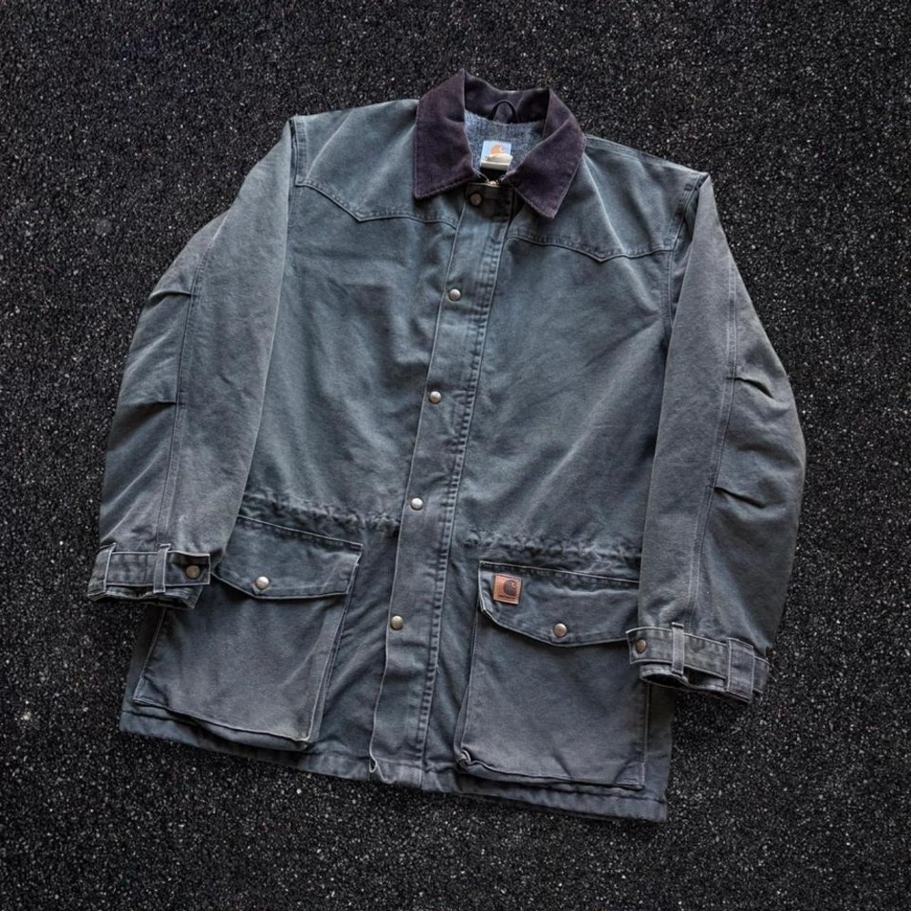 Vintage Moss Green Carhartt Jacket C52 Men's Large